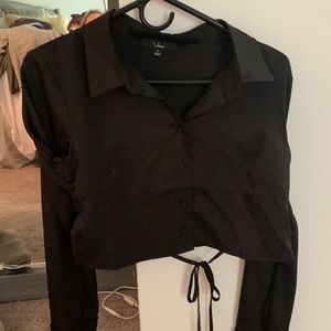 Lulus black crop